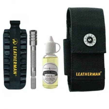 Leatherman Deluxe Set - Bit Kit, Extender, Multi-Tool Oil and 4 Pocket Sheath